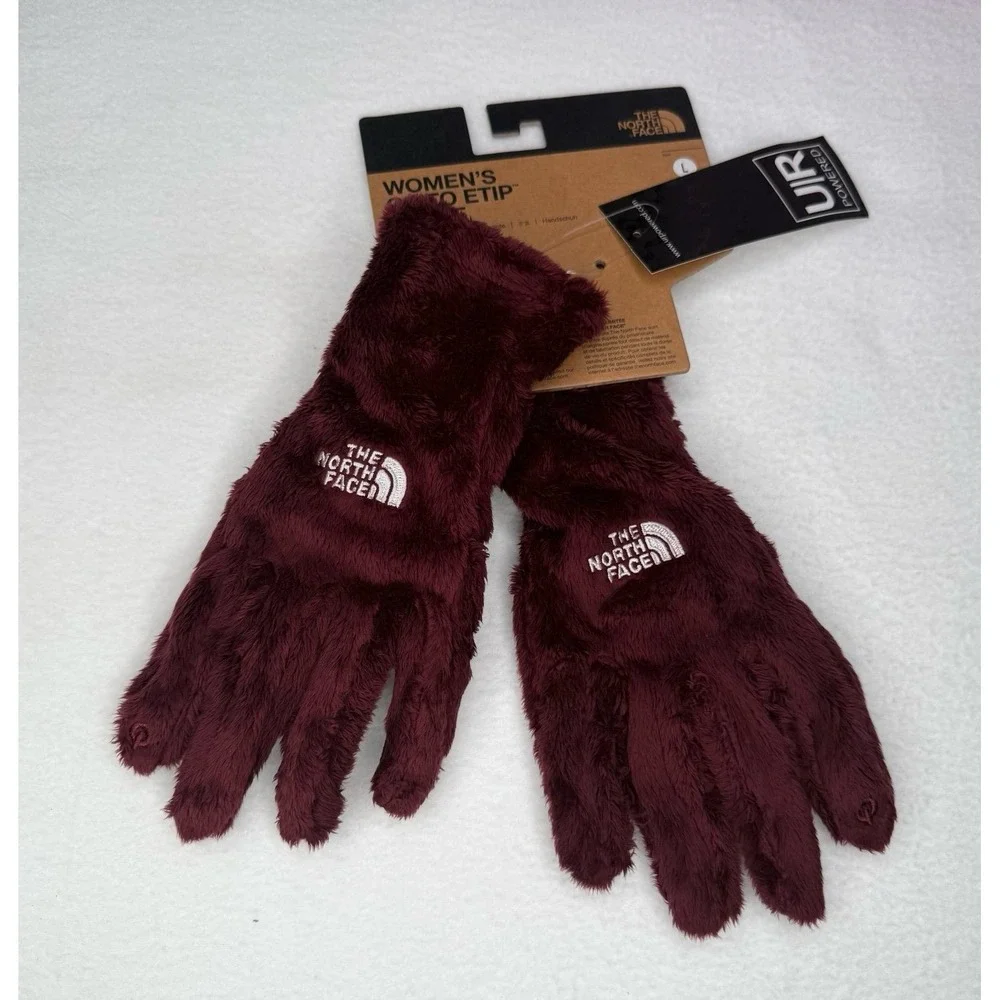 The North Face Osito Etip Gloves Regal Red L Touchscreen Fleece Winter NWT